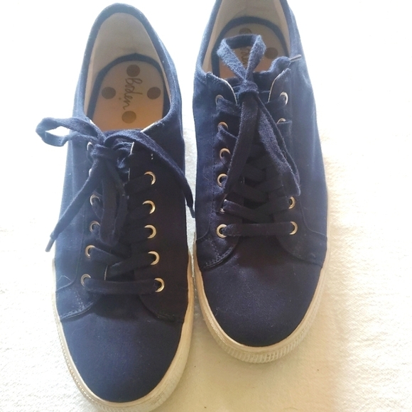 Boden Canvas Platform Rainbow Striped Plimsolls  Sz. 41 (10) Sneakers - Picture 1 of 9